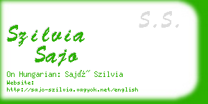 szilvia sajo business card